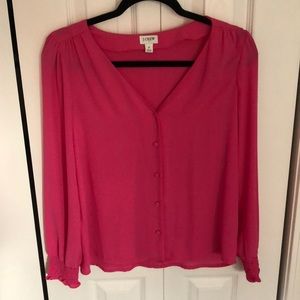 Bright pink Jcrew top